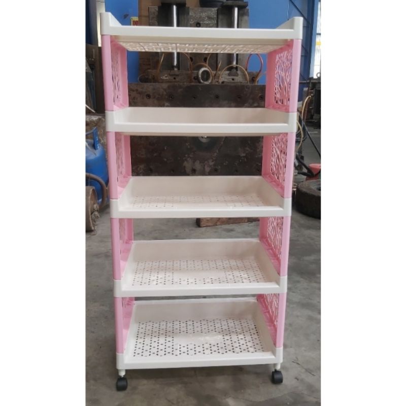 Rak Serbaguna Extra Besar + Roda / Rak PLastik Serbaguna Susun 5