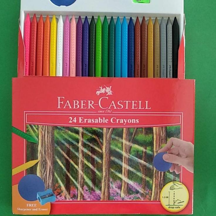 

Banyak Dipakai.. Crayon Bisa Dihapus Erasable Crayons set 24 Faber Castell