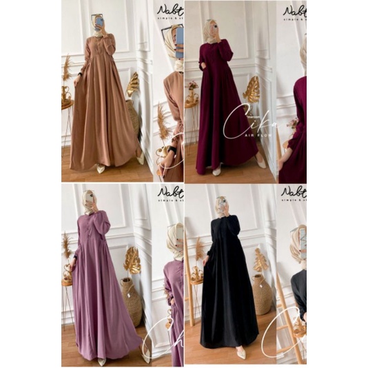 Ready Ya Ka Maxi Dress Cika  Bahan Crinkle Airflow Premium
