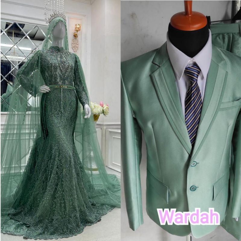 GAUN COUPLE PENGANTIN SLIM BEREKOR FULL PAYET// GAUN COUPLE JAS MEWAH//KEBAYA