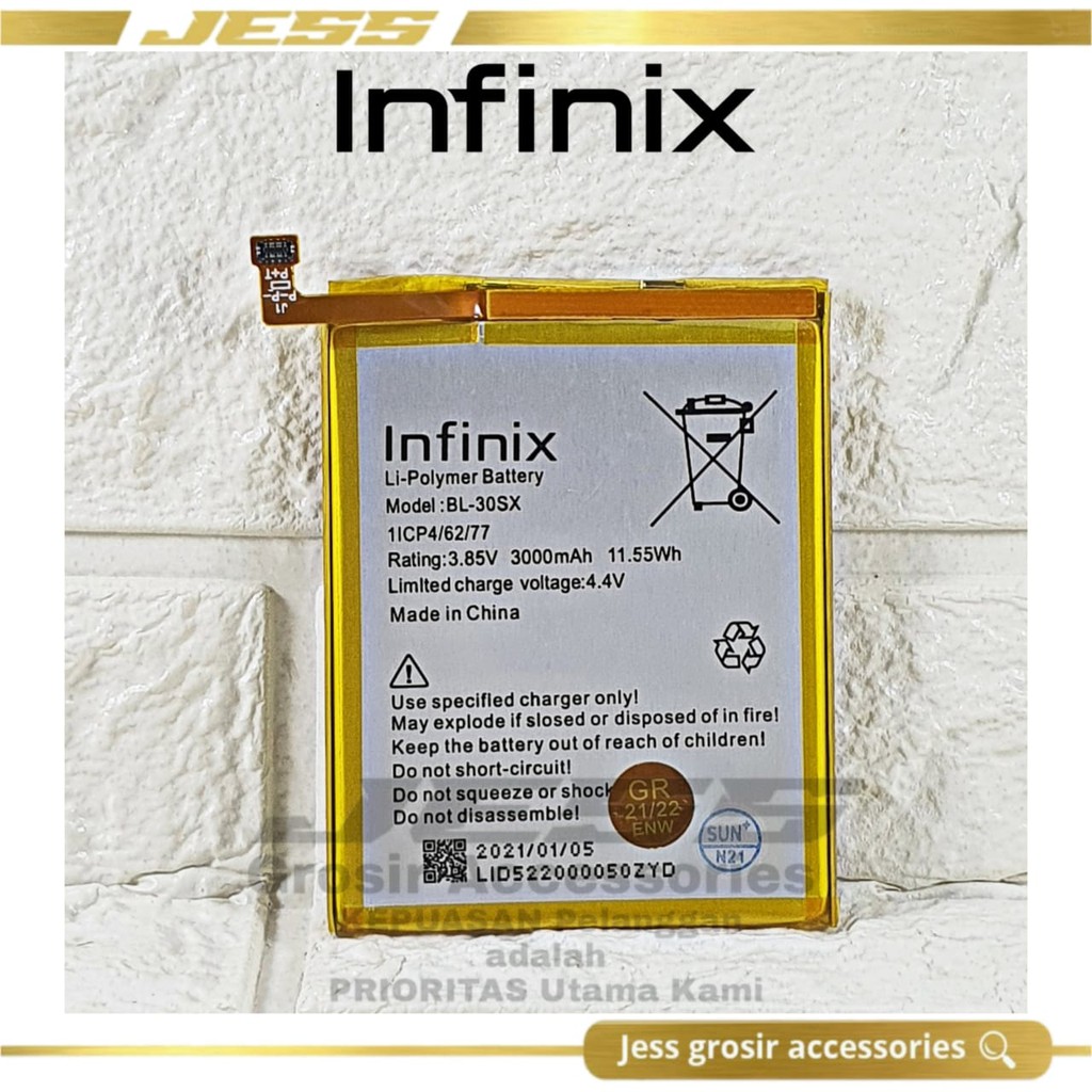 Baterai Battery Original INFINIX Hot S2 , Hot S2 PRO , X522 Kode Batre BL-30SX BL30SX