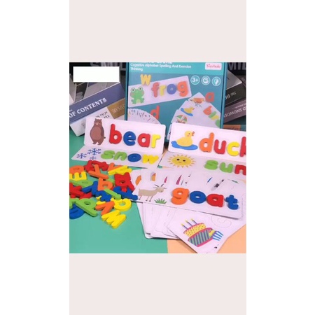 Mainan spelling game / alphabet / word matching / Word Game Mainan Edukasi / Mathematics