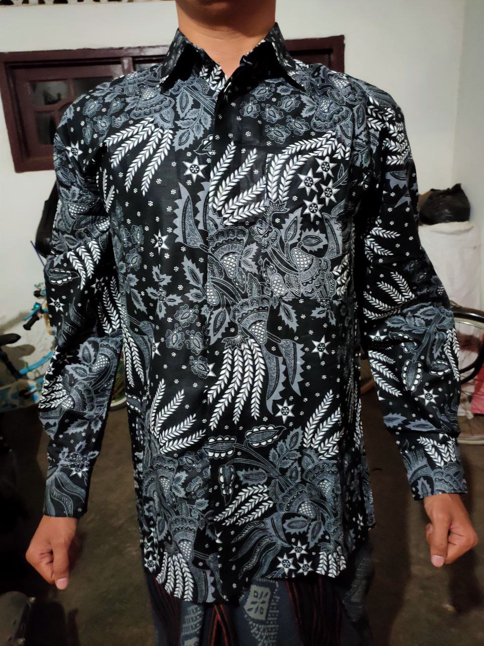 Kemeja Batik Semi Sutra Shyntetic Premium Exclusive Puring Istimewa Bahu Pakai Busa