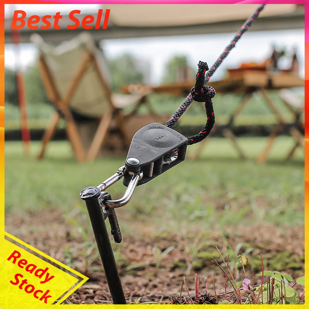 Tent Pulley Rope Buckle Fastener Windproof Adjustable Camping Stop Buckles