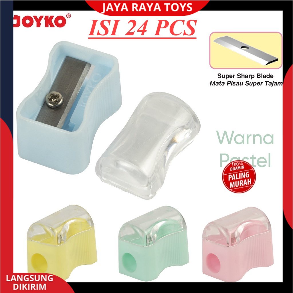 ( PROMO ) ( ISI 24 ) Rautan Serutan Sharpener Joyko SP-362PTL 1PACK