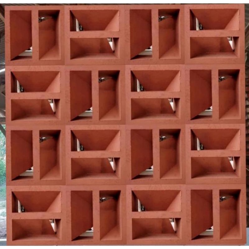 loster beton Roster merah unik Art mewah