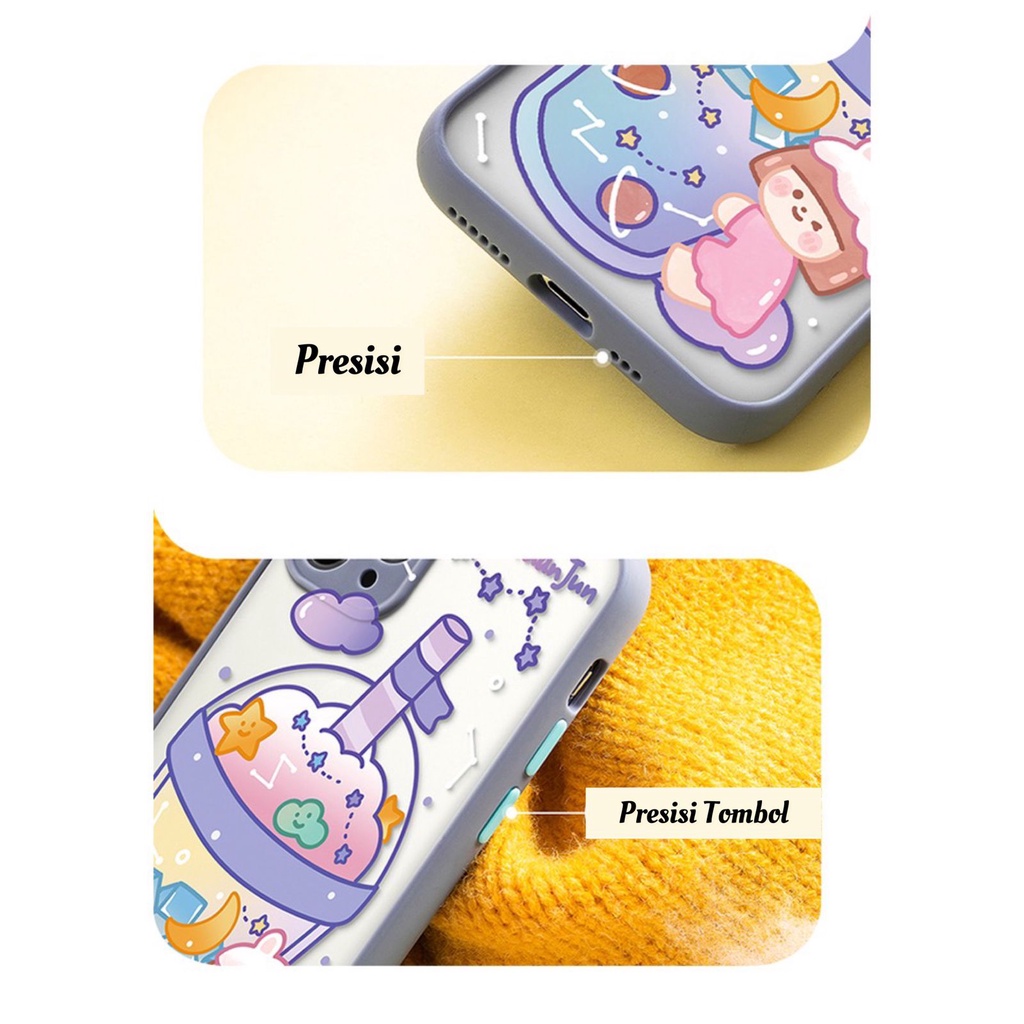 Skin Feel Case Camera Protection Case Brand Boba Lilac Ungu FM13 FM14 Reno 4 4F 5 5F 6 A15 A15s A33 A53 A37 A3s Realme 2 Pro U1 U2 C1 A5s A7 A12 A11k 5 5i 5s C3 6 7 7i 8 C11 C12 C15 C2 A1k C20 C21 C21y C25 Narzo 20 30A J2 Prime