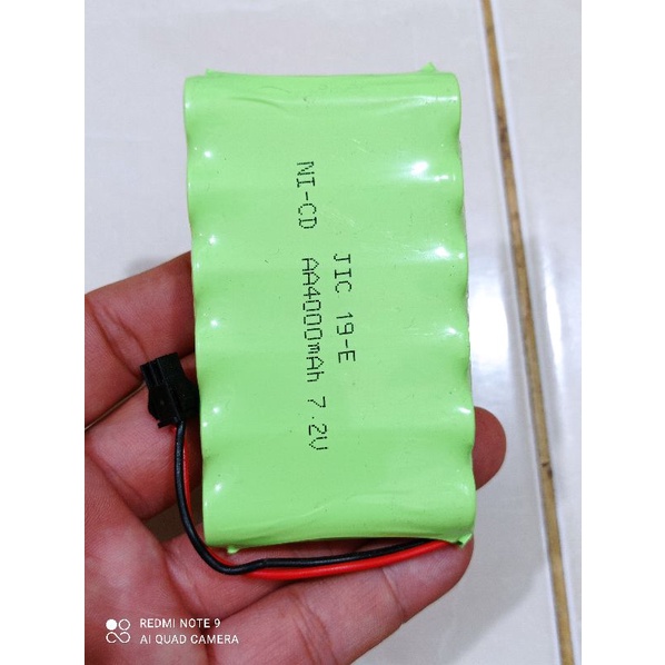 Baterai RC Batre AA Mobil Remot Kontrol Soket Hitam 4000maH 7,2v Untuk Mobil RC