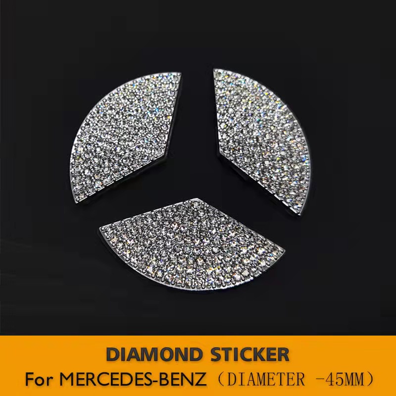 Stiker logo Mercedes benz Untuk Dekorasi Stir Mobil