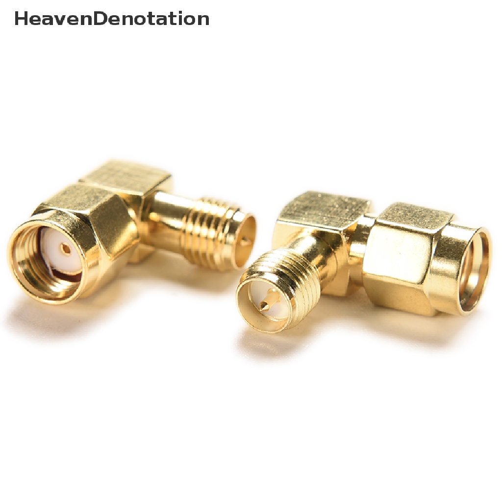 [HeavenDenotation] 1x Adapter 90° RP.SMA male jack to RP.SMA female plug connector right angle