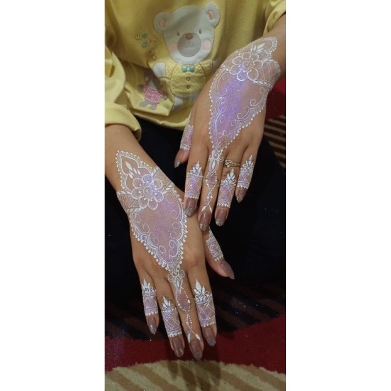 SERBUK GLITTER PUTIH VIOLET isi 50 GR | HENNA ART / NAIL ART