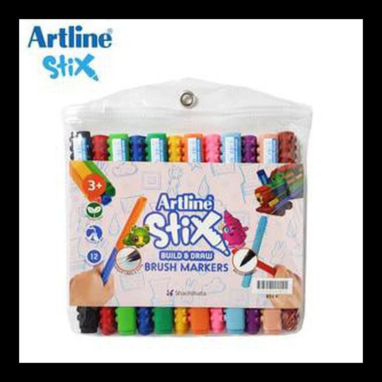 

UPDATE ARTLINE STIX BRUSH MARKER SET 12 / COLORING BRUSH / KUAS WARNA PAKET ALAT TULIS TERMURAH DAN