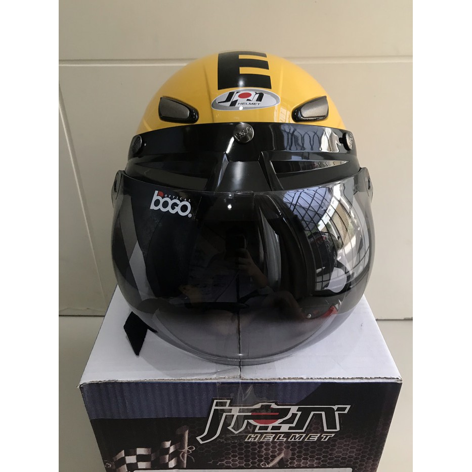 Helm JPN kawai momo kuning gloss kc cembung