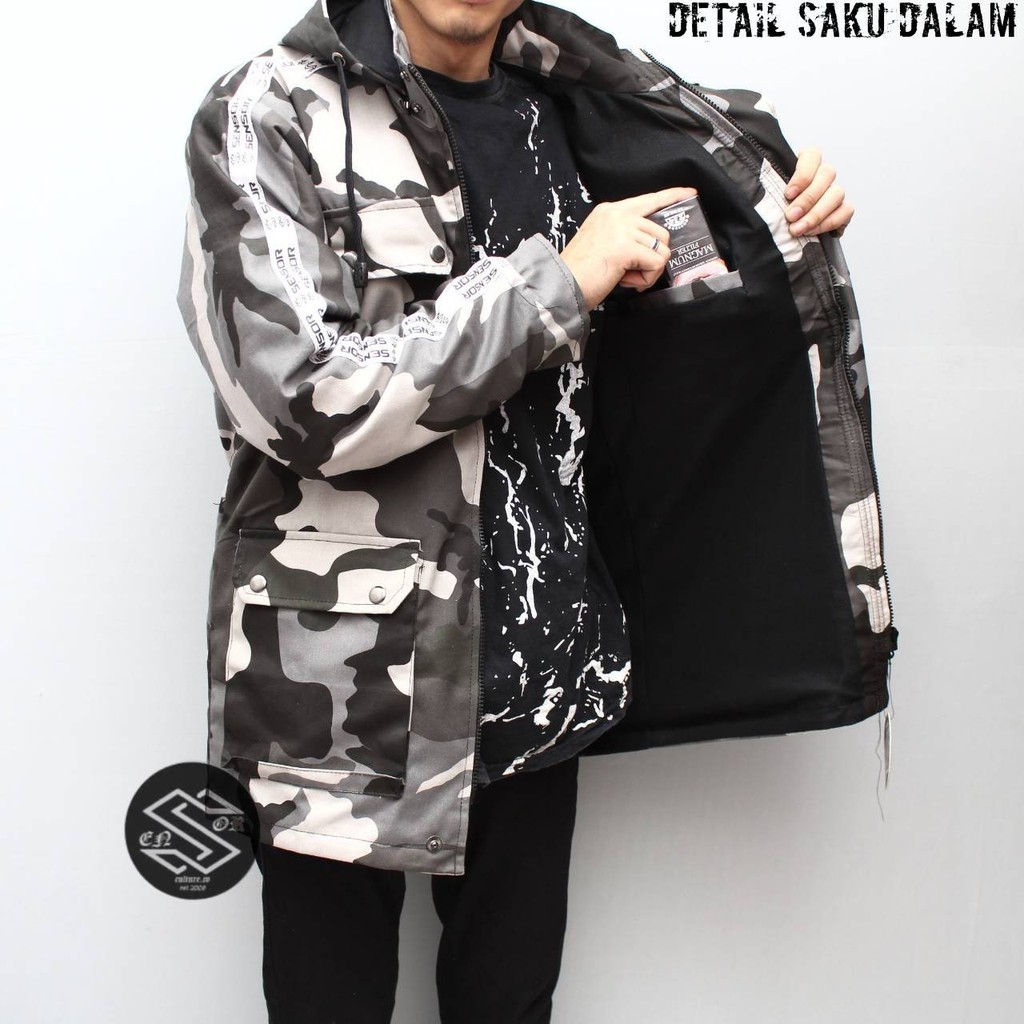 JAKET PARKA CAMO LIST SENSOR ~ JAKET PARKA TERMURAH