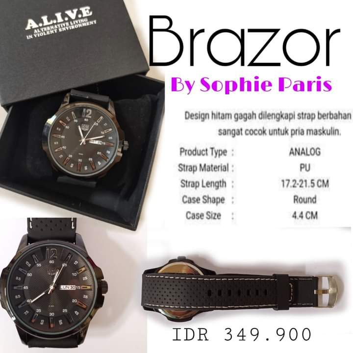 jam tangan pria sophie paris brazor alive