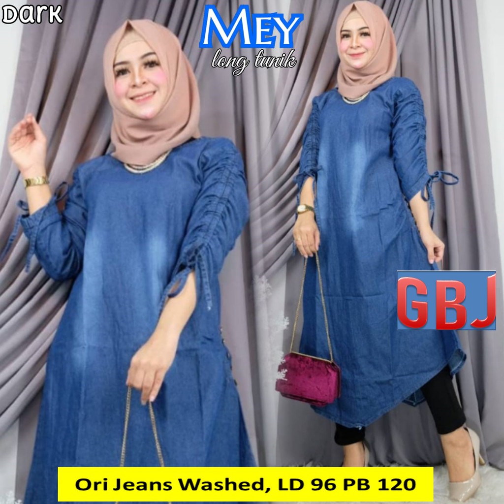 MEY LONG TUNIK JEANS NINEA BAJURATU