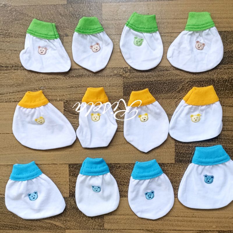 3 PCS Set Sarung Tangan Kaki Bayi bayi baru lahir Sepasang Sarung Tangan Sarung Kaki Bayi Newborn