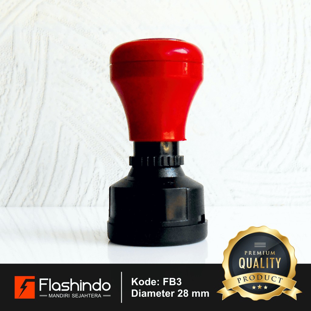 

Flashindo Stempel Warna Bulat Kecil | Diameter 28 mm | Stempel/Cap Voucher/Toko/Garansi