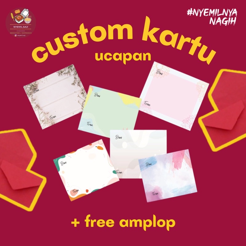 KARTU UCAPAN CUSTOM + AMPLOP