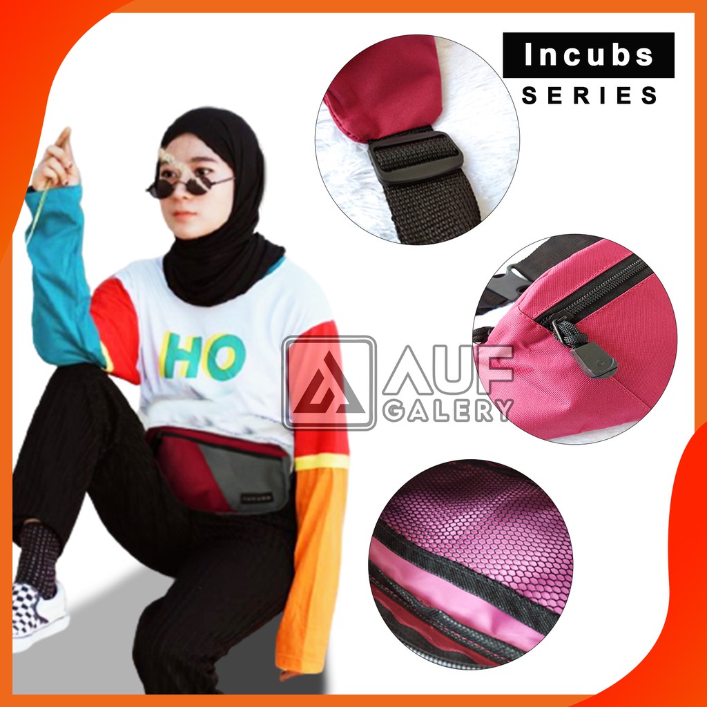 Tas Slempang Pria Wanita Incubs Jack Original Distro Kekinian | Tas Selempang Pinggang | Slingbag Pria Premium | Tas Selempang Cowok Murah | Waistbag Pria Keren | Tas Pria Murah | Tas Dada Pria