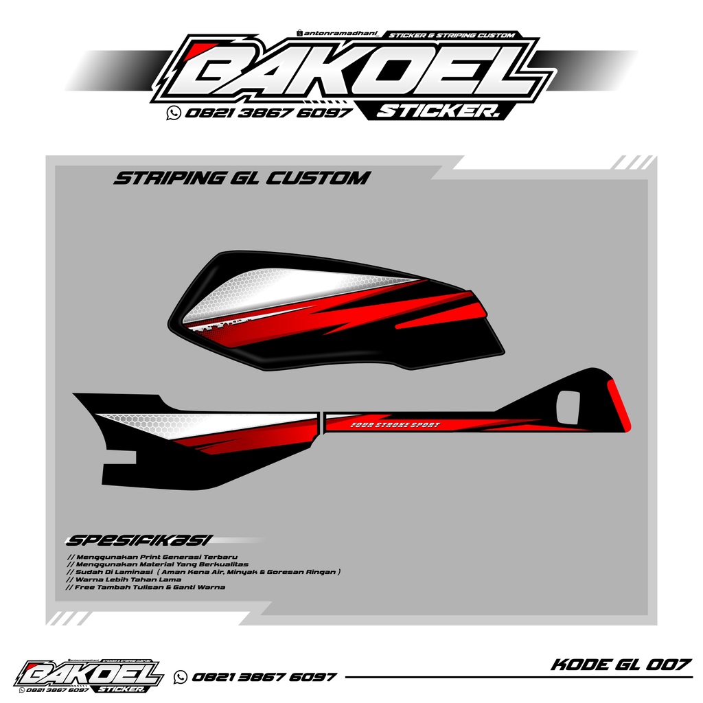 STRIPING GL PRO/MAX STANDAR CUSTOM - DECAL STRIPING GL PRO CUSTOM VARIASI - STRIPING GL VIRAL - STRI