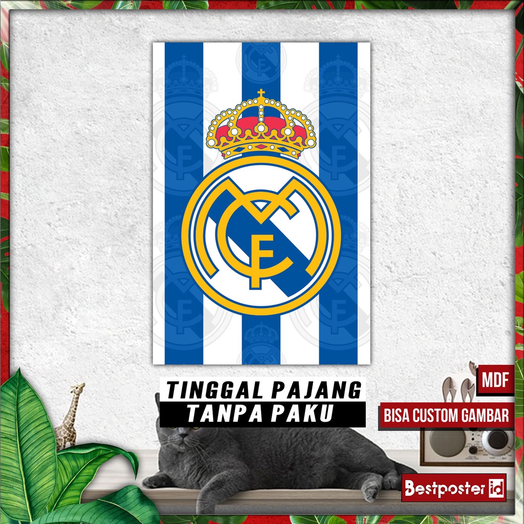Poster REAL MADRID Frame Kayu BOLA MDF020297