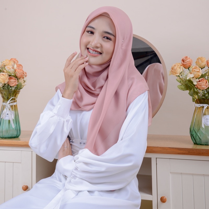 Reisha Hijab Segi Empat Katun Voal Paris Premium