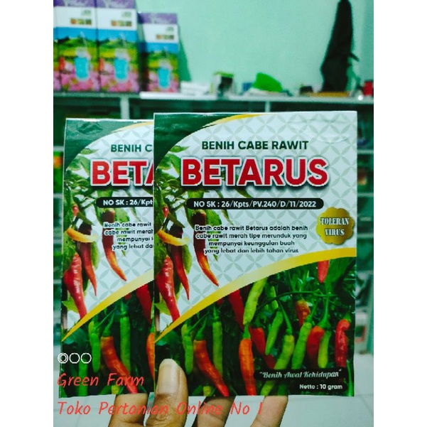 Cabe Betarus 10gr Original Pabrik Benih Tahan Virus BETARUS Cap Kelud Seed