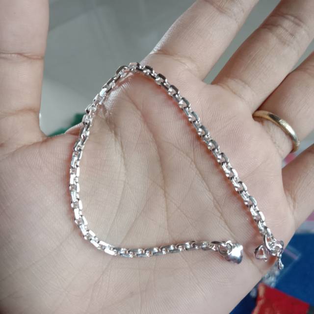 Gelang Medan Borju Perak Asli