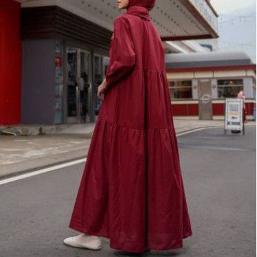 Dress Linen Murah Tier Dress Masa Official