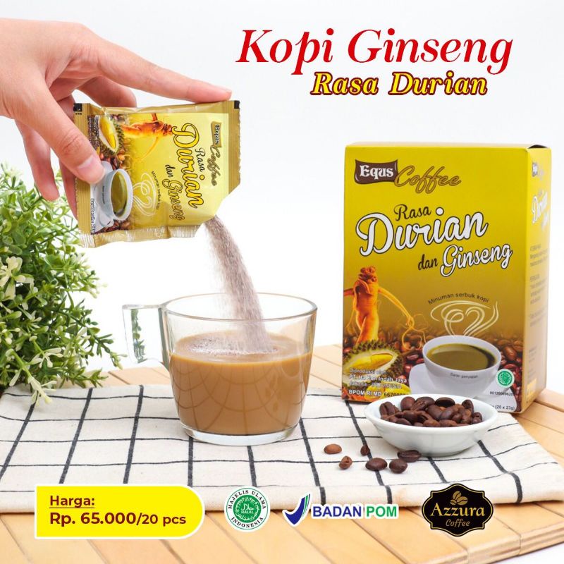 

Kopi ginseng dengan rasa dan aroma durian