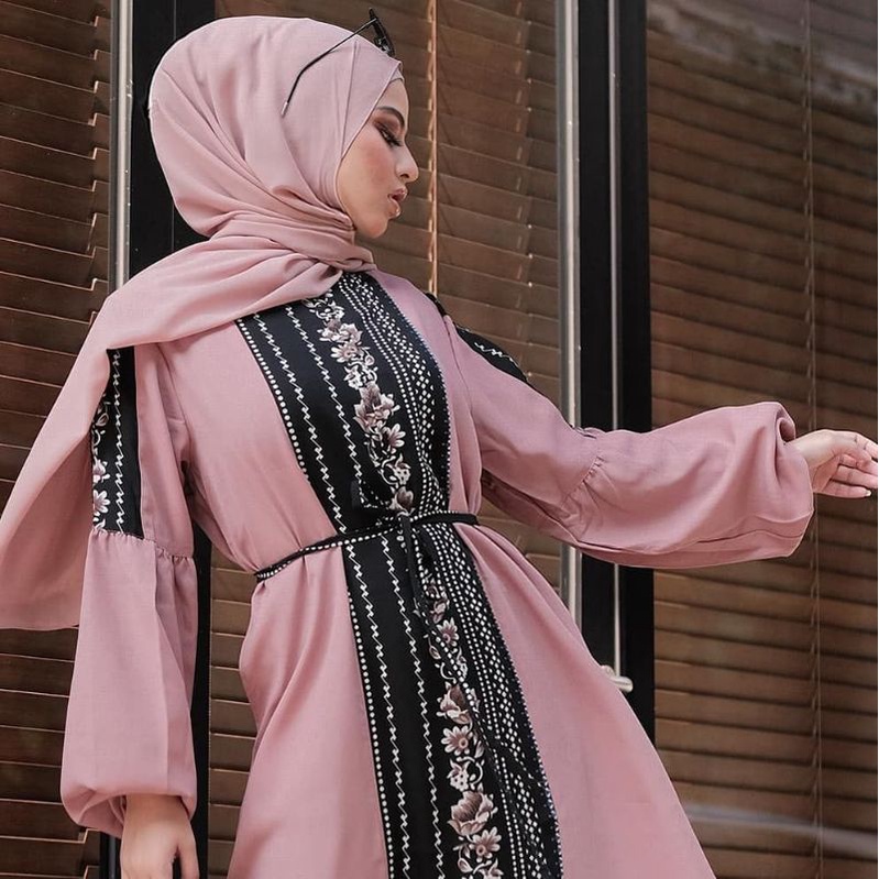 Gamis Polos Rayon kombinasi.premium//Gamis Alana Best Seller