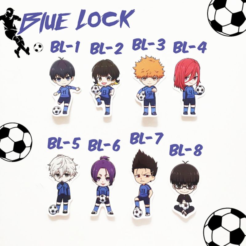 

Sticker Anime Blue Lock 1 Isagi Bachira Kunigami Chigiri Nagi Reo Barou Ego Merchandise