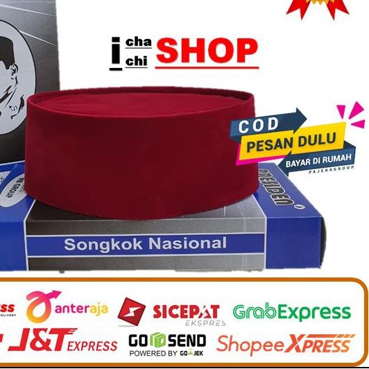 ۩ Peci merah betawi/peci songkok/songkok nasional merah betawi/Peci Merah Polos ➪