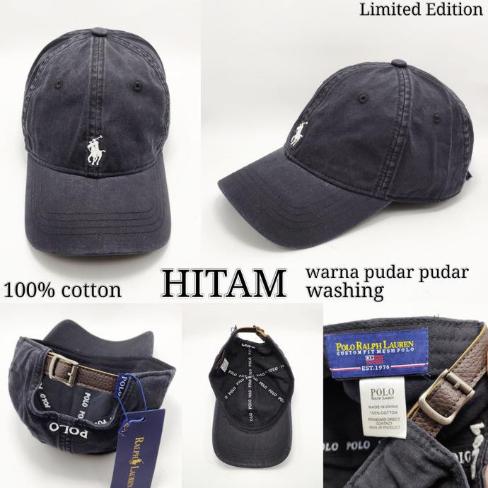 DISKON TOPI PRIA IMPORT STRAP KULIT - Hitam DZ15