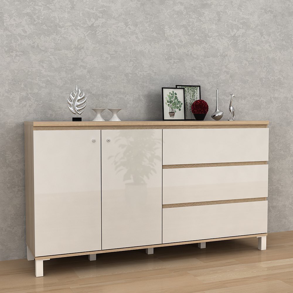 Furniture Lemari Meja Buffet Ruang Tamu Kamar Pakaian Kayu Minimalis