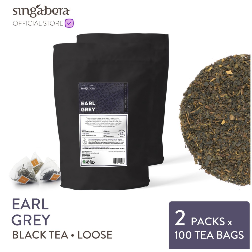 

Singabera Earl Grey - Black Tea / Teh Hitam (2 pouch @ 100 teabags)