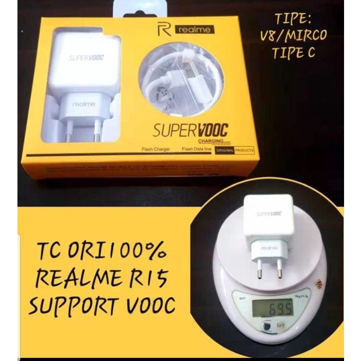 CHARGER REALME R15 SUPER VOOC