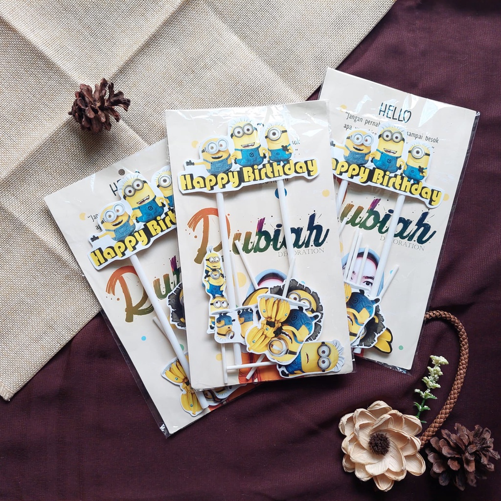 Minion Topper Cake Hiasan Kue Ulang tahun