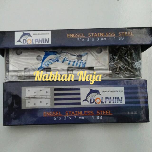 Engsel Pintu Stainless 5 inch Dolphin - Engsel Stainles Tebal