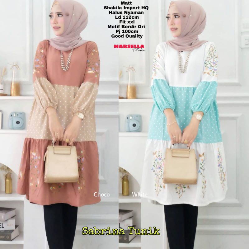 sabrina tunik by marsella /Fashion wanita /baju lebaran 2022