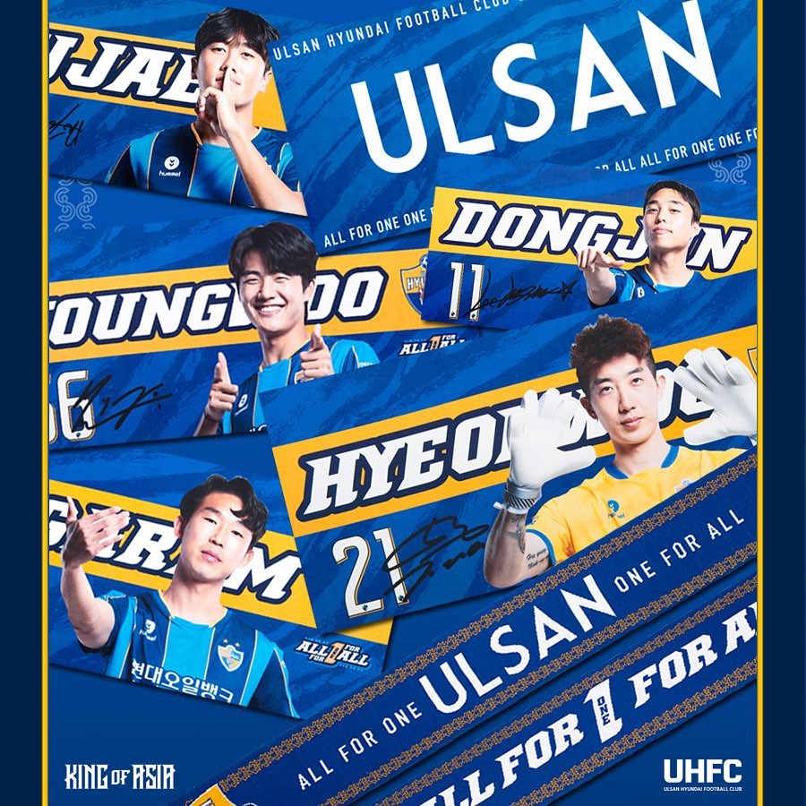 [K-LEAGUE/Ulsan] Syal Bola (Football Scarf) Ulsan Hyundai (2021 Official Merchandise)