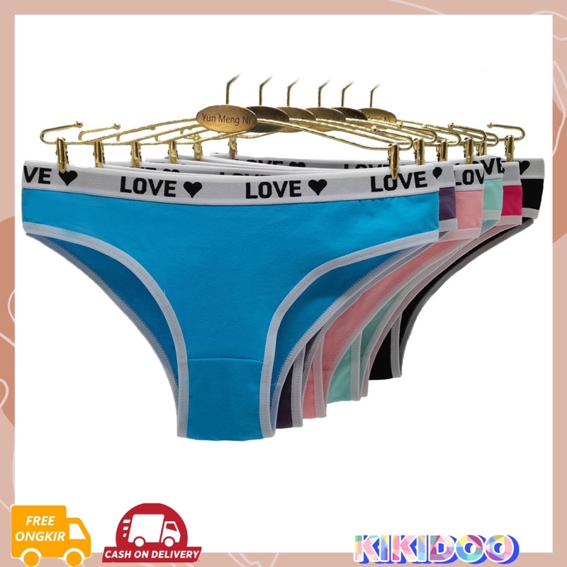 Kikidoo G String wanita katun love celana dalam wanita YMN