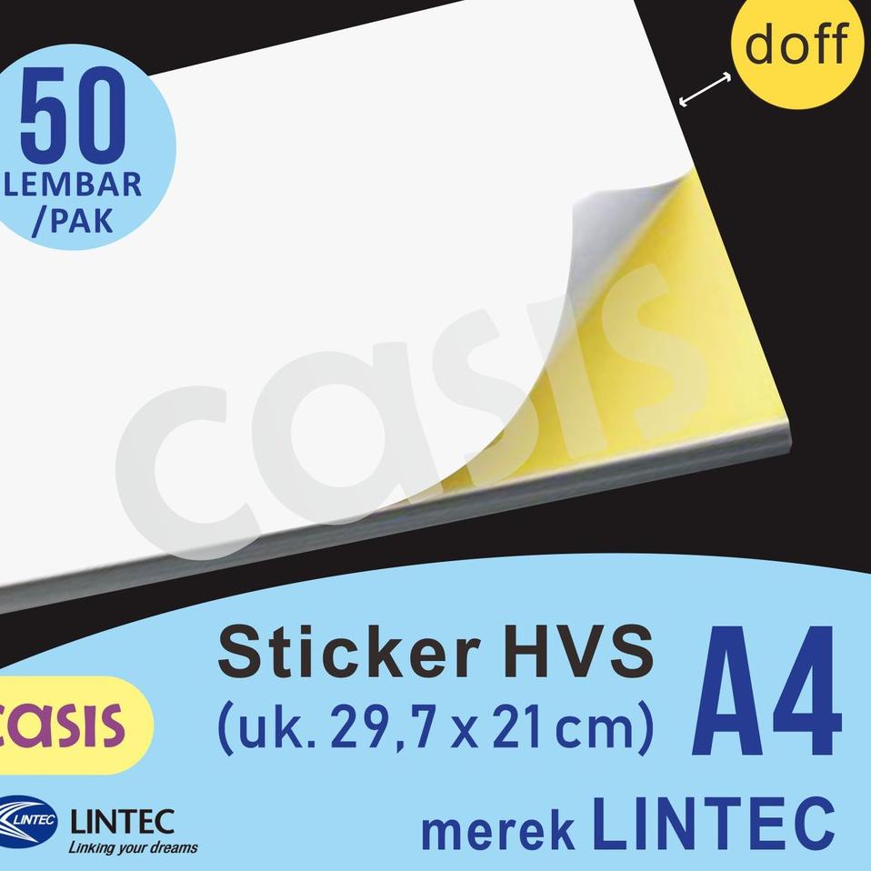 

Big Sale S80DZ sticker hvs A4 isi 50 lbr - lintec - CASIS 88 Best Terlaris