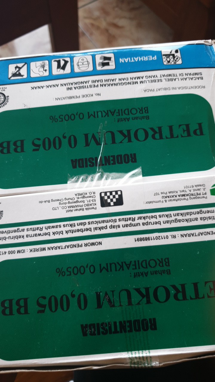 Petrokum 0.005 Bb Rodentisida Antikoagulan Racun Tikus 100 Gram