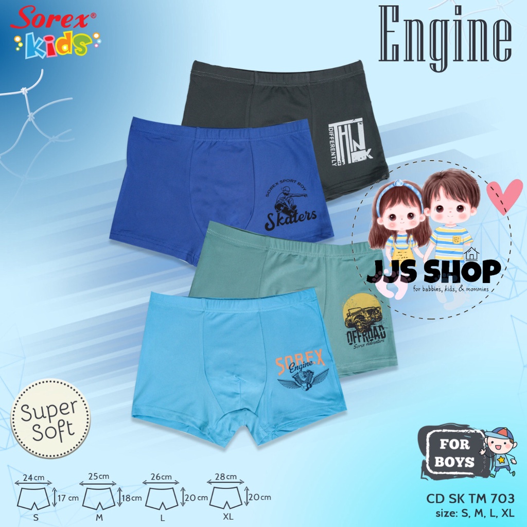 SOREX KIDS CD SK GM 603 TM 703 CELANA DALAM BOXER ANAK LAKI LAKI COWOK