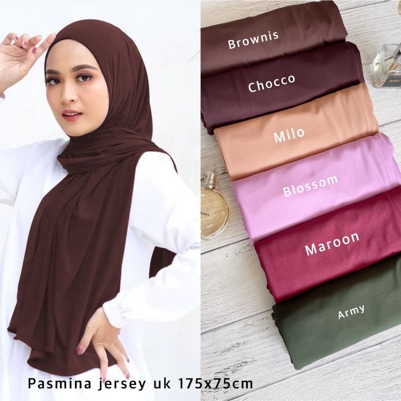 Pashmina Jersey || Jersey Pashmina 175 x 75 || Pashmina Malay