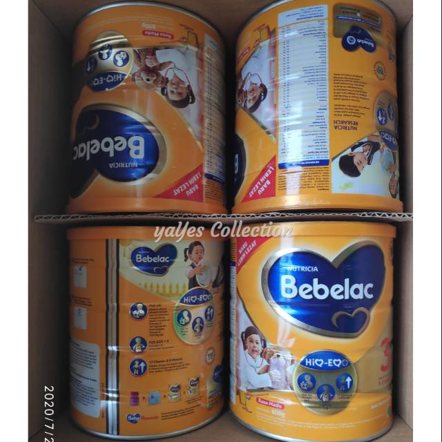 Bebelac 3 - 4 - 800 g kemasan kaleng Vanilla Madu susu bayi bubuk pertumbuhan 1 - 3+ tahun 5+