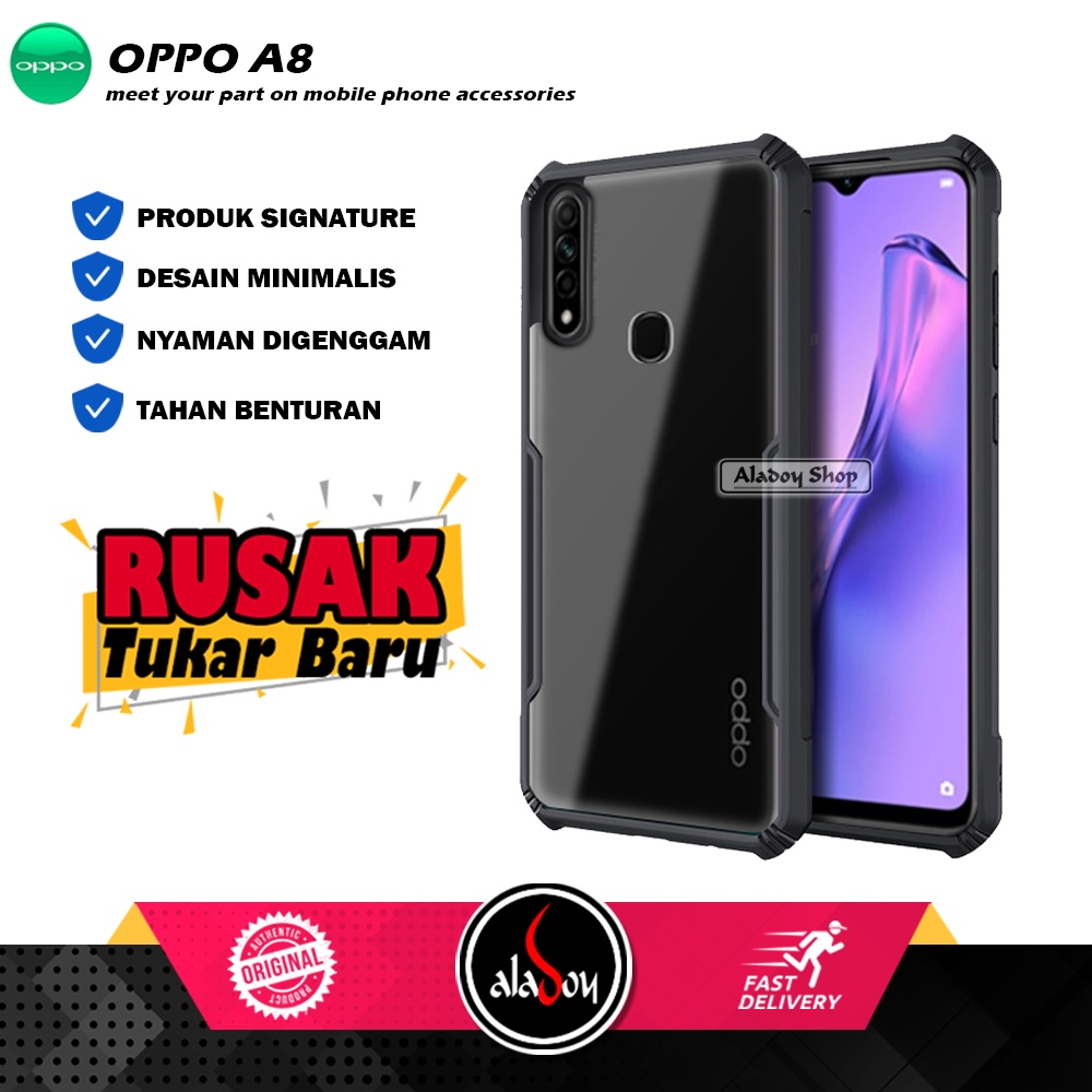 Case Oppo A8 Armor Fusion Shockproof Transparent Premium Casing