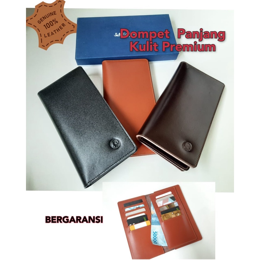 Dompet panjang kulit asli JATACC tipe D 3012 untuk pria trendy / Dompet Pria Kulit asli model Lipat panjang